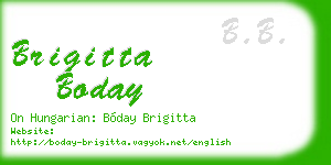 brigitta boday business card
